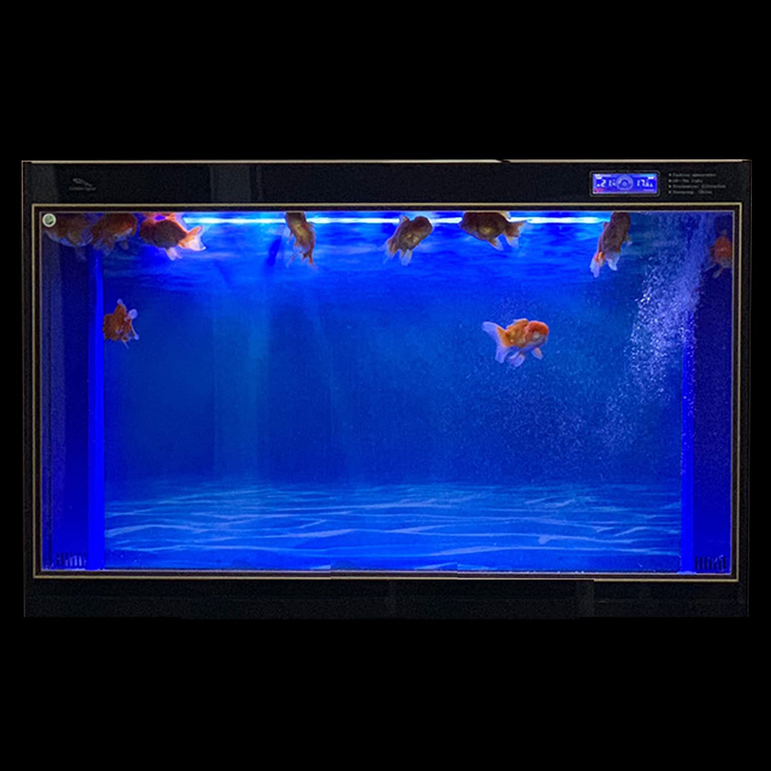 Elebox Aquarium Background Blue Black Fish Tank Background Picture 2 Sides Fish Backdrop For Aquarium Wallpaper 16'X 40'
