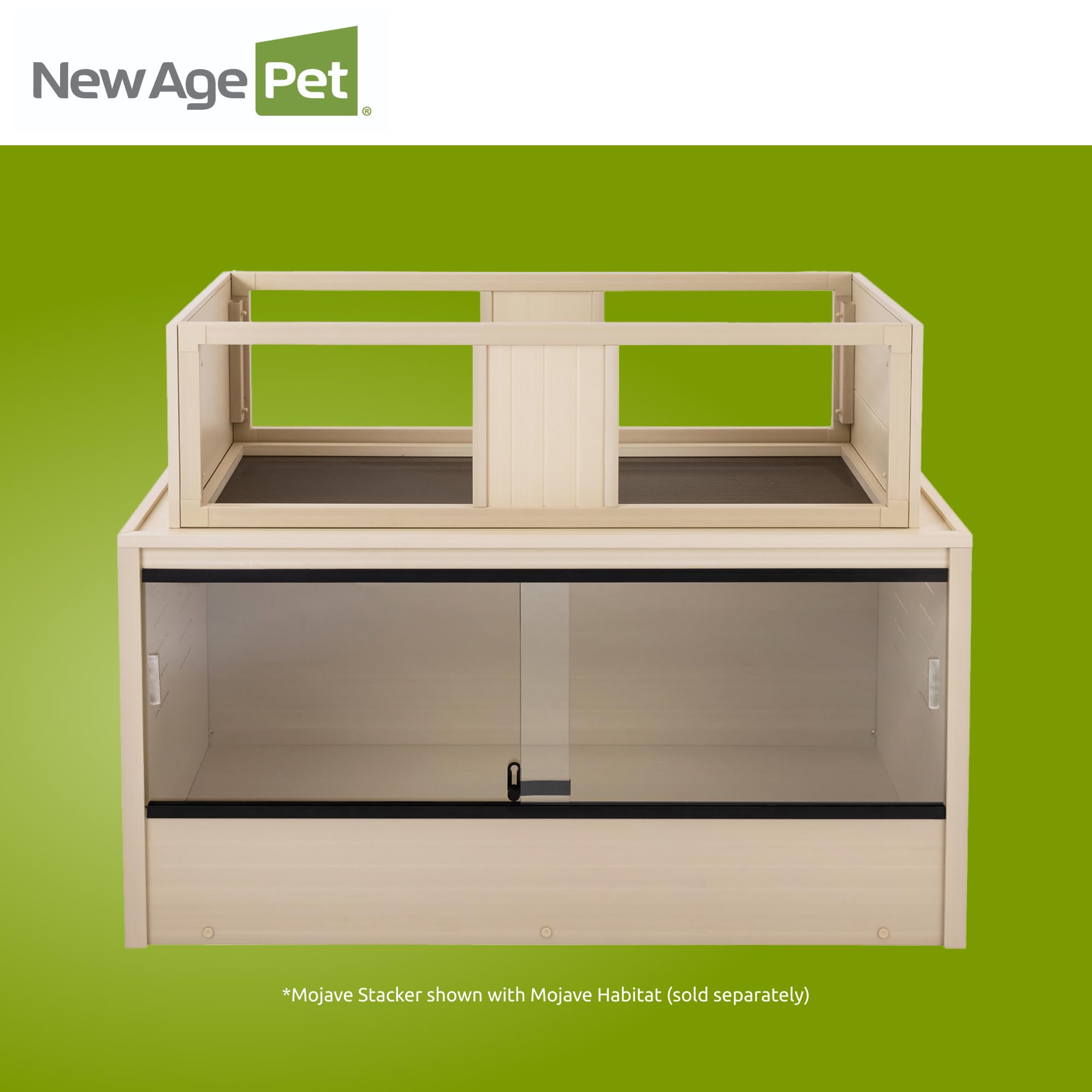 New Age Pet Ecoflex Mojave Reptile Stacker, Large - Maple, Durable Wood Plastic Composite, Moisture Resistant, Accommodates Ligh