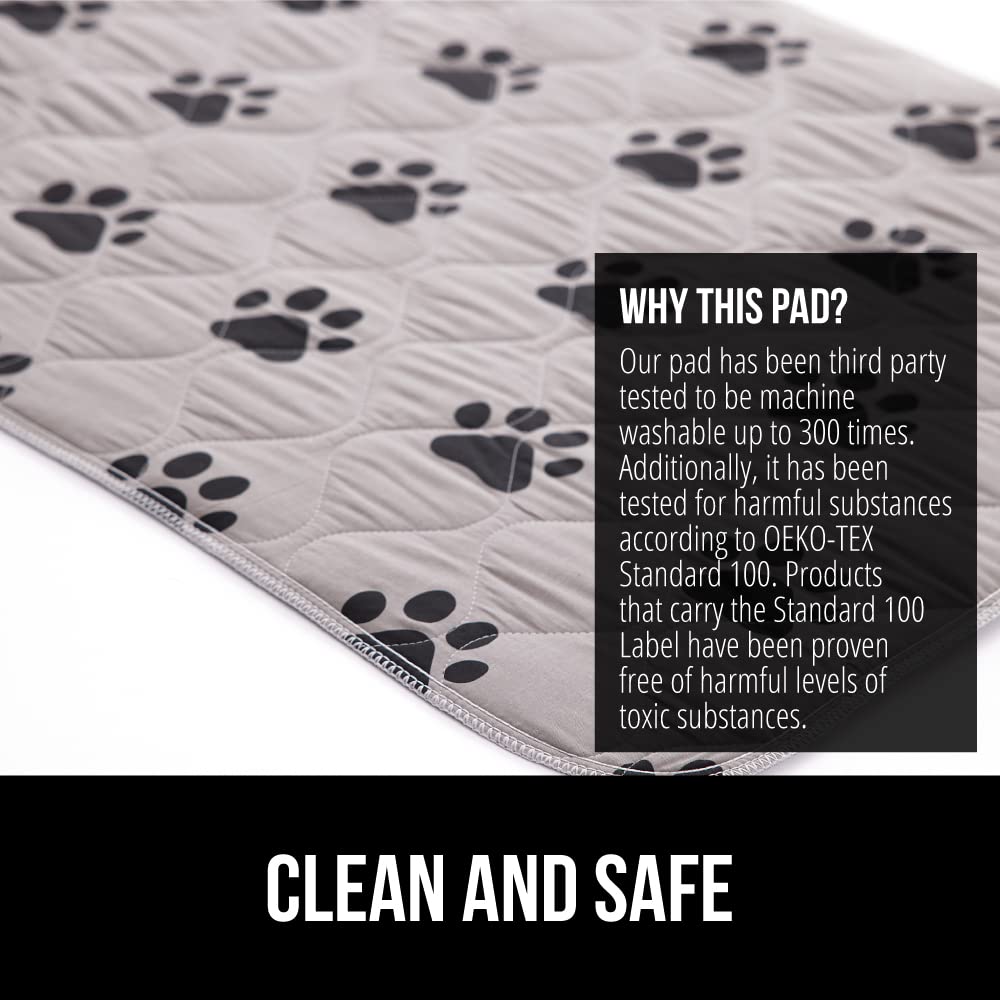 Gorilla Grip Reusable Puppy Pads, Slip Resistant Pet Crate Mat, Absorbs Urine, Waterproof, Cloth Pee Pad for Training Puppies, W
