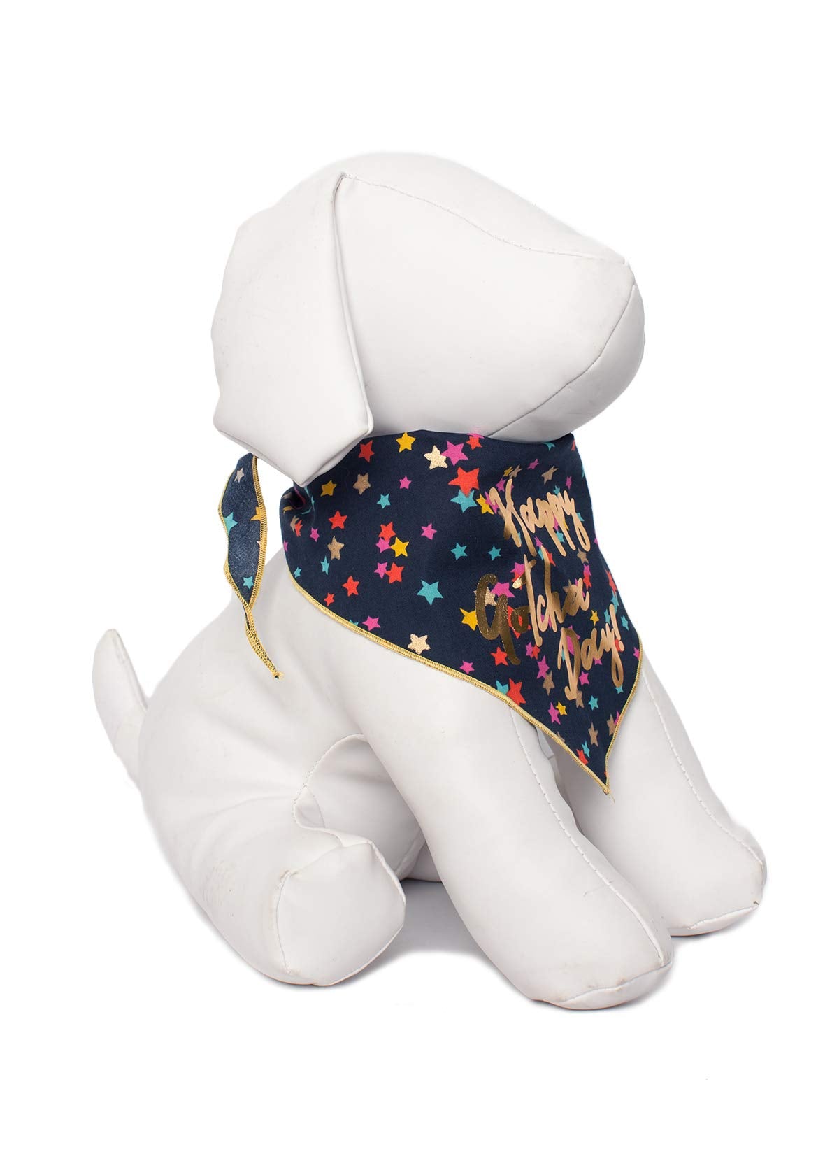 Tail Trends Happy Birthday Dog Bandana Happy Gotcha Day Design Fits Medium To Large Sized Dogs - 100% Cotton