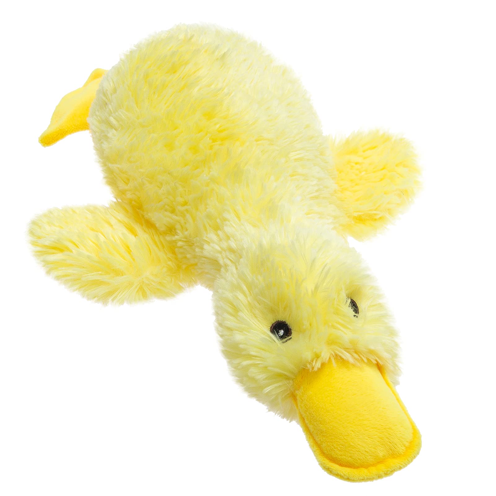 EXPAWLORER Plush Squeaky Duck Dog Toy - 14 Large Stuffed Soft Cute Duck, Best Birthday Gift Interactive Filled Chew Toys for Sma