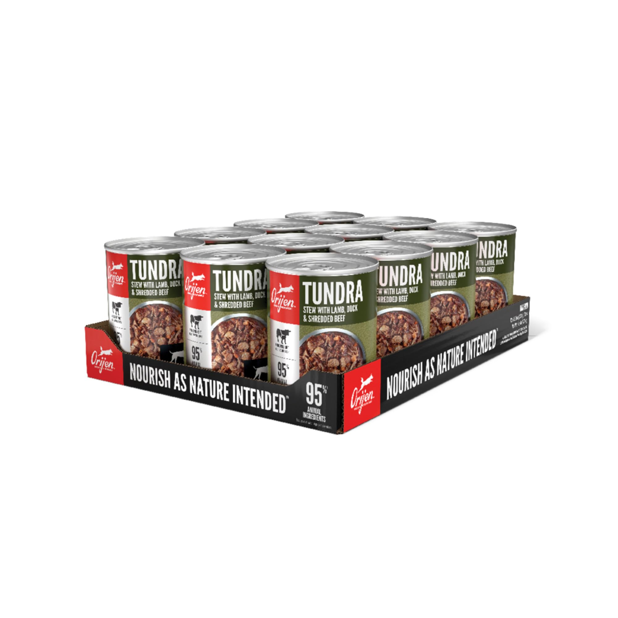 ORIJEN Real Meat Shreds, Grain-Free, Tundra Stew, Premium Wet Dog Food