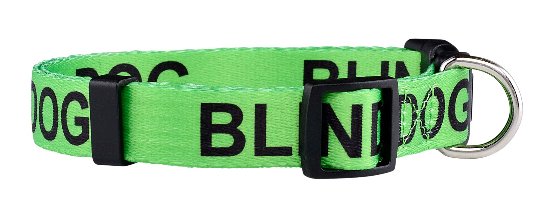 Native Pup Blind Dog Collar- Limited Sight Alert - Eye Catching Vibrant Green Color - Durable Nylon (Medium)