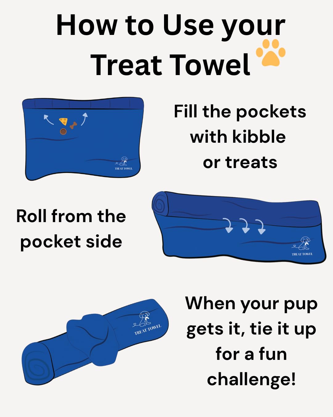 Green Treat Towel (Blue)