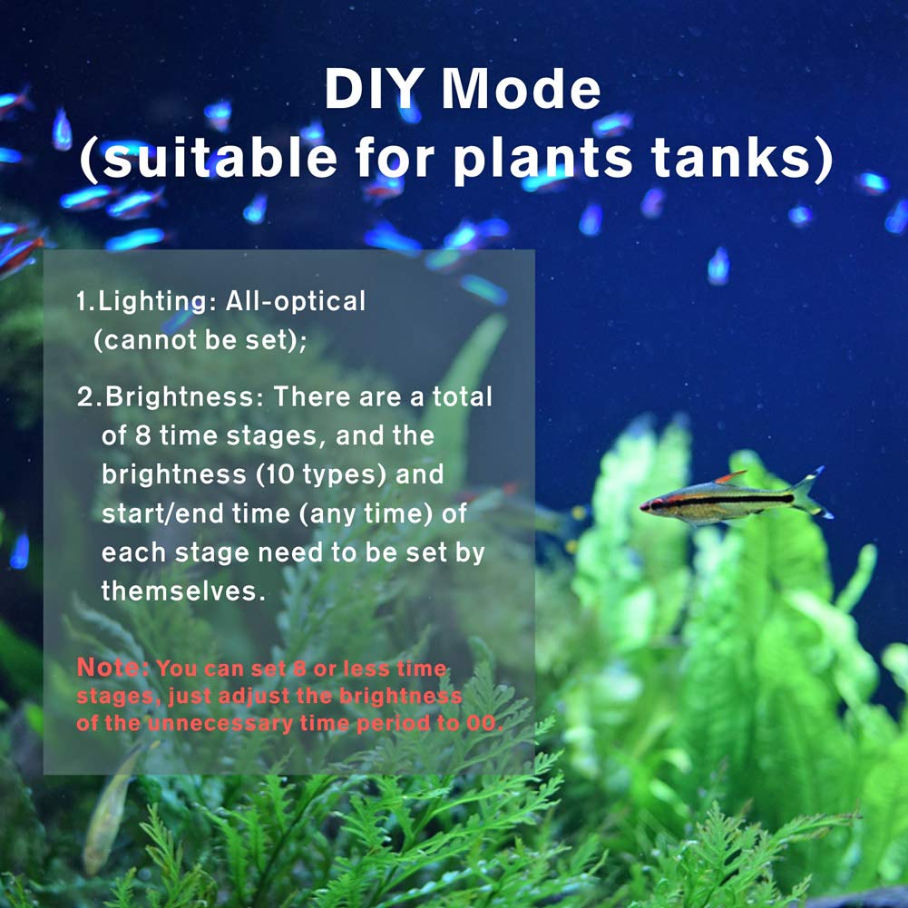 Hygger Aquarium Programmable Led Light, For 48~55In Long Full Spectrum Plant Fish Tank Light With Lcd Setting Display, 7 Colors, Sunrise Sunset Moon And Diy Mode, For Novices Advanced Players
