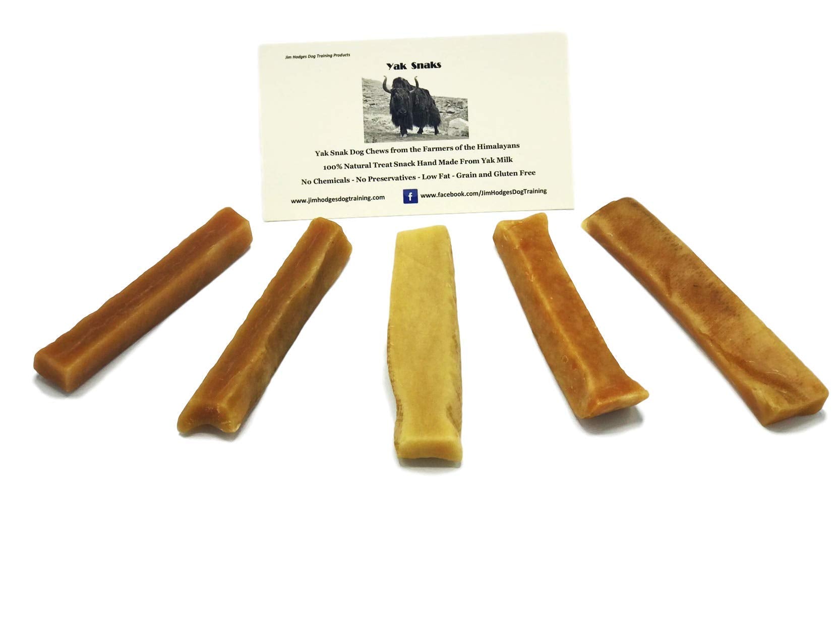 Yak Snak Dog Chews - All Natural Hard Cheese Himalayan Dog Treats - Long Lasting Dog Chews, Made from Yak Milk, Small, Medium. L