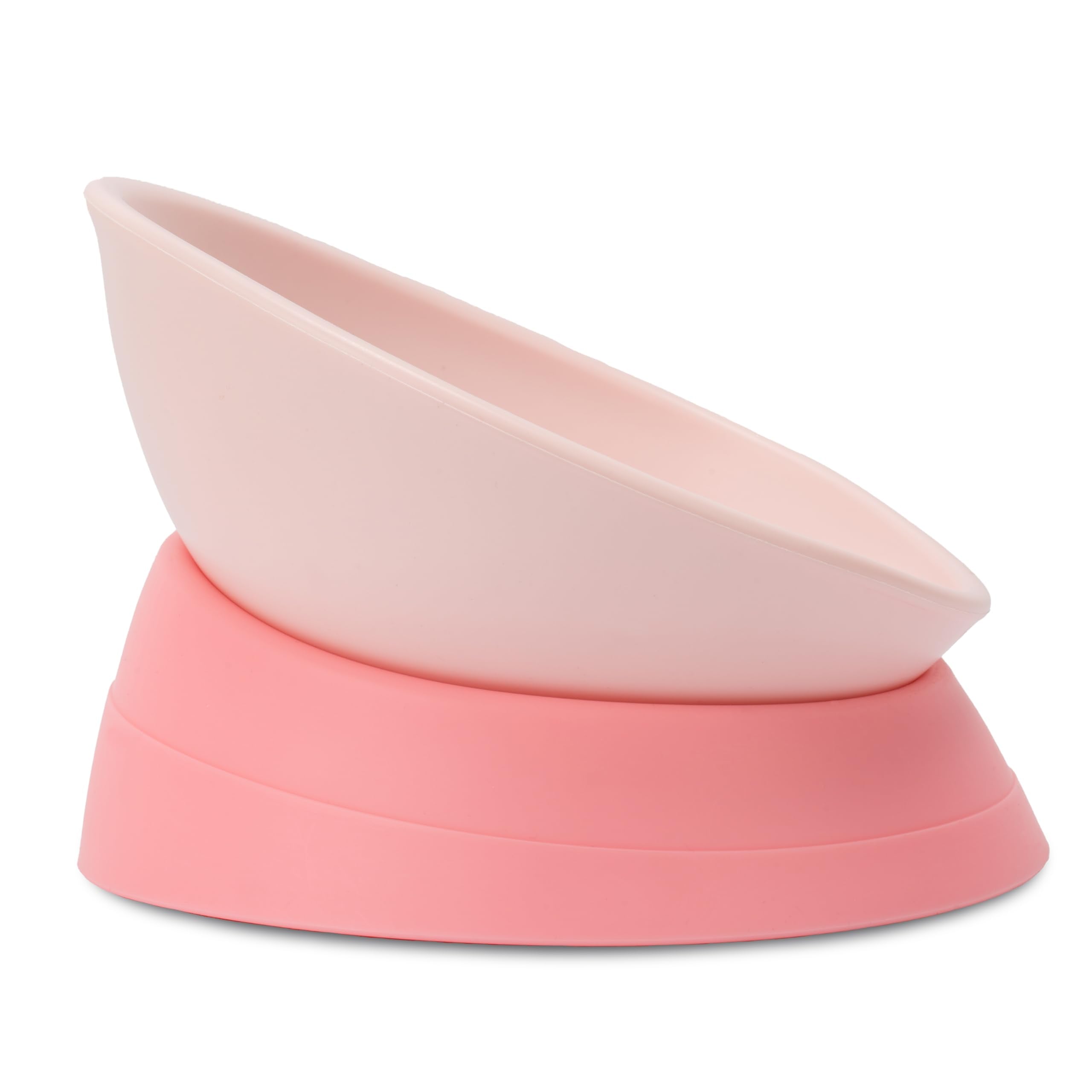 French Bulldog Food Bowl- Slanted Tilted Pug Food Water Bowl,Cat Bowl- Feeder for Frenchie/Shih Tzu/Flat Faced Small Dogs/Puppie