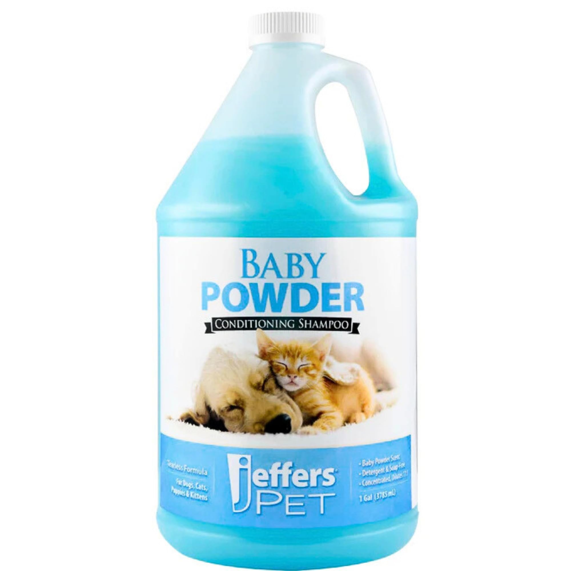 Jeffers Baby Powder Scent Conditioning Shampoo for Dogs, Cats, Puppies & Kittens - Gentle, Soap Free Formula with Natural Oils -