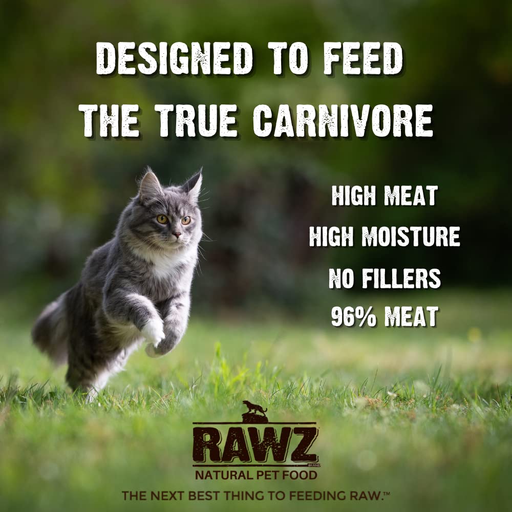 Rawz Natural Premium Pate Canned Cat Wet Food - Made with Real Meat Ingredients No BPA or Gums - 5.5oz Cans 24 Count (Chicken &
