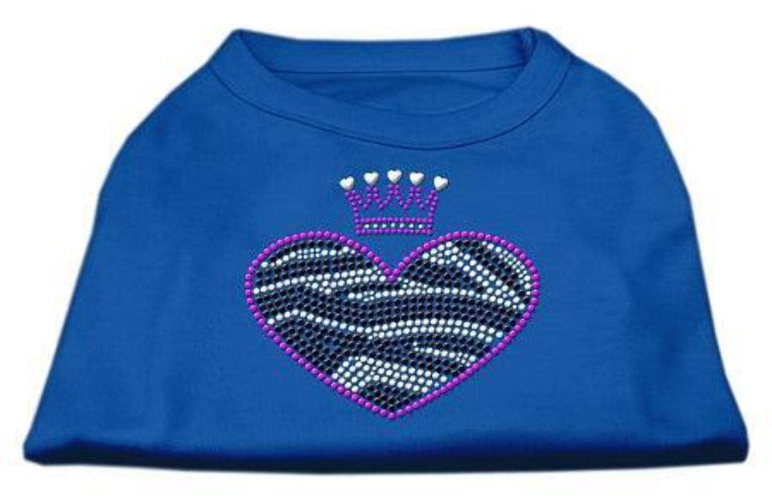 Mirage Pet Products Zebra Heart Rhinestone Dog Shirt, Small, Orange