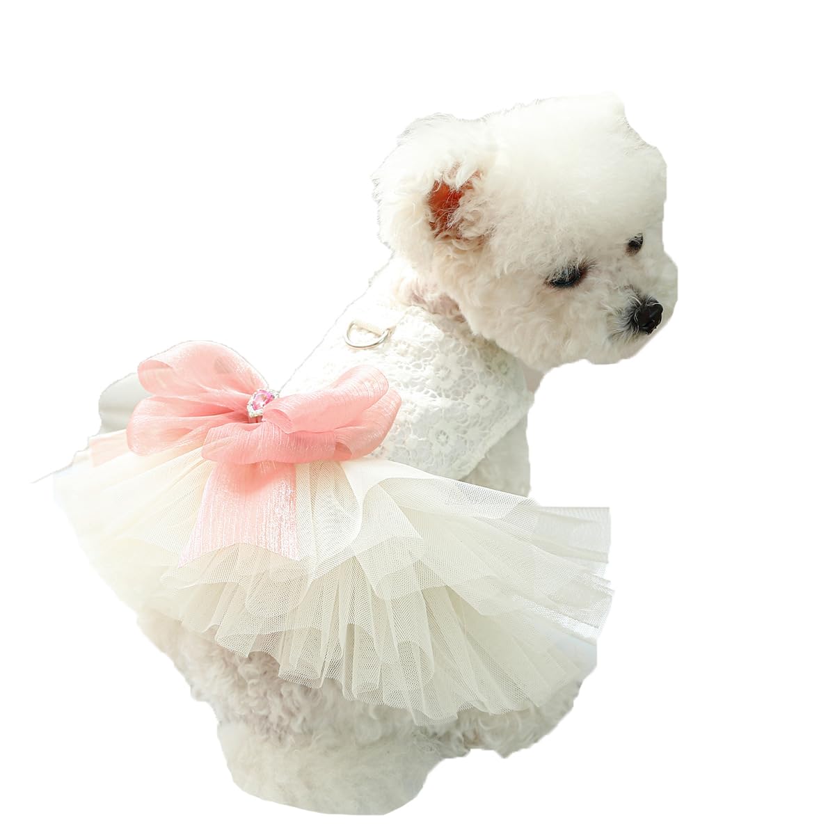 Puppy Clothes Girl Dresses Medium Dog Clothe Tutu Dress For Girl Dog Puppy Clothes For Small Dog Outfits M Pink
