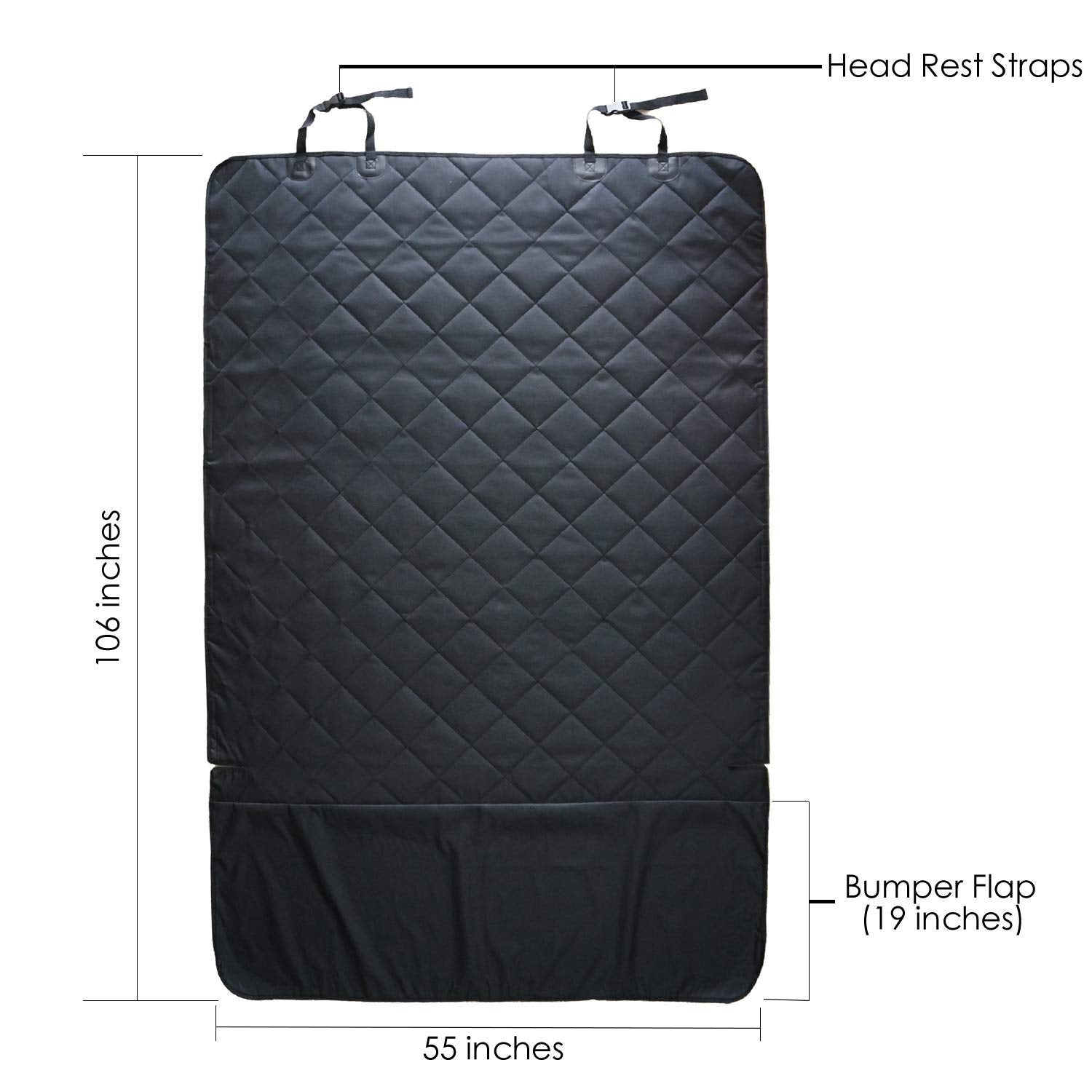 NOBER Pet Cargo Liner Cover for Dogs SUV Cars Waterproof Non Slip Universal Fit with Bumper Flap Extra Large