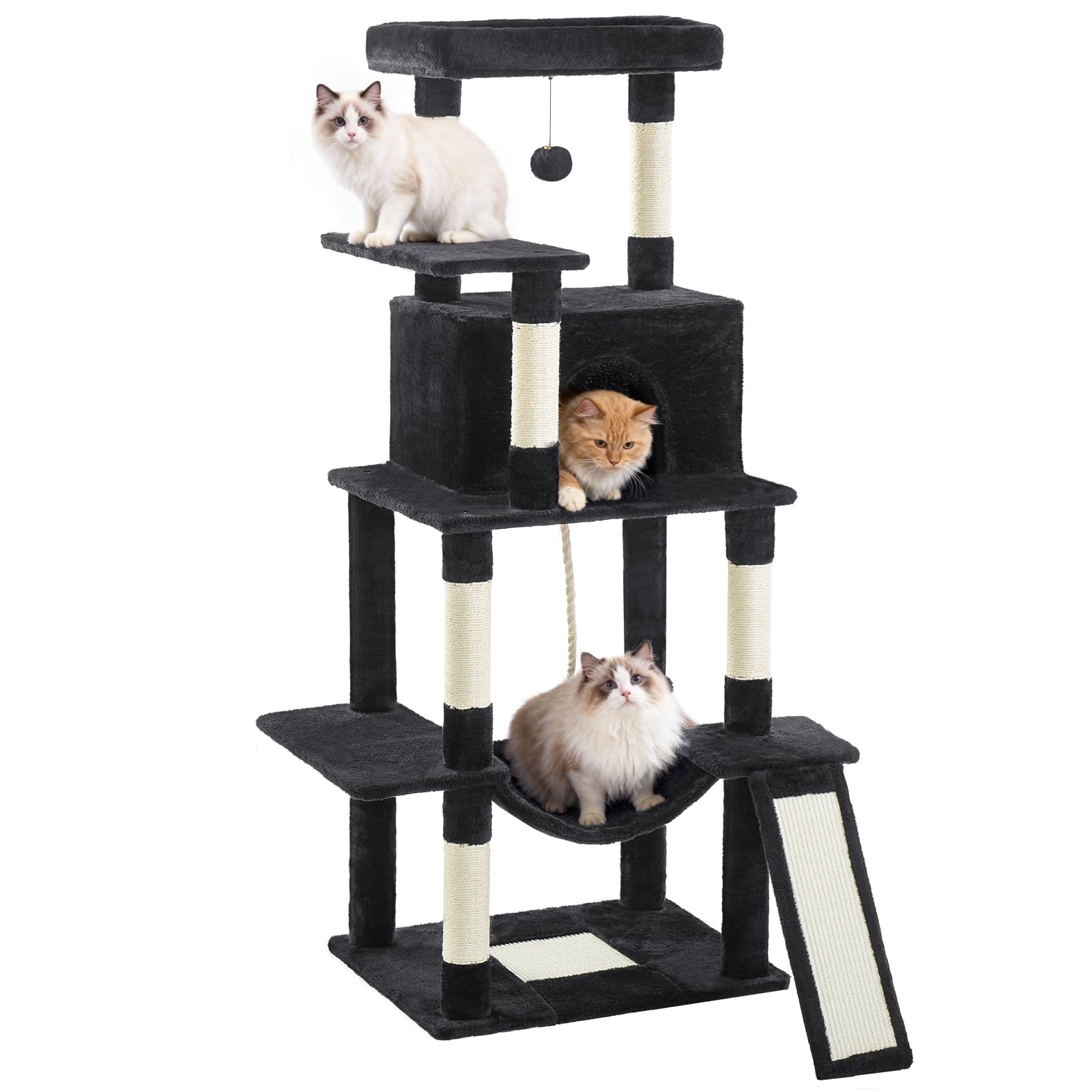 Cat Craft Cat Tree 63 Inch Cat Tower for Indoor Cats, Multi-Level Cat Tree for Large Cats 20 lbs+ Heavy Duty Cat Tower with Sisa