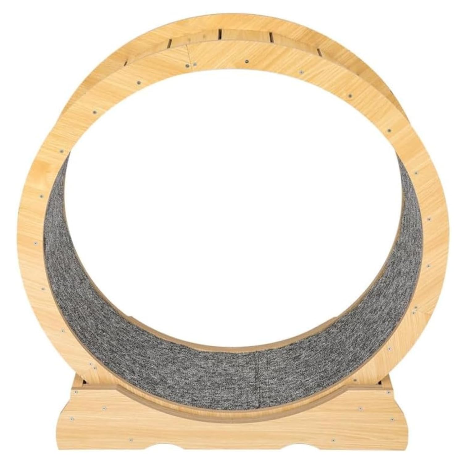Emily Pets Wooden Cat Exercise Wheel With Premium Scratching Pad, Indoor Cat Running Wheel For Exercise, Weight Control & Entert