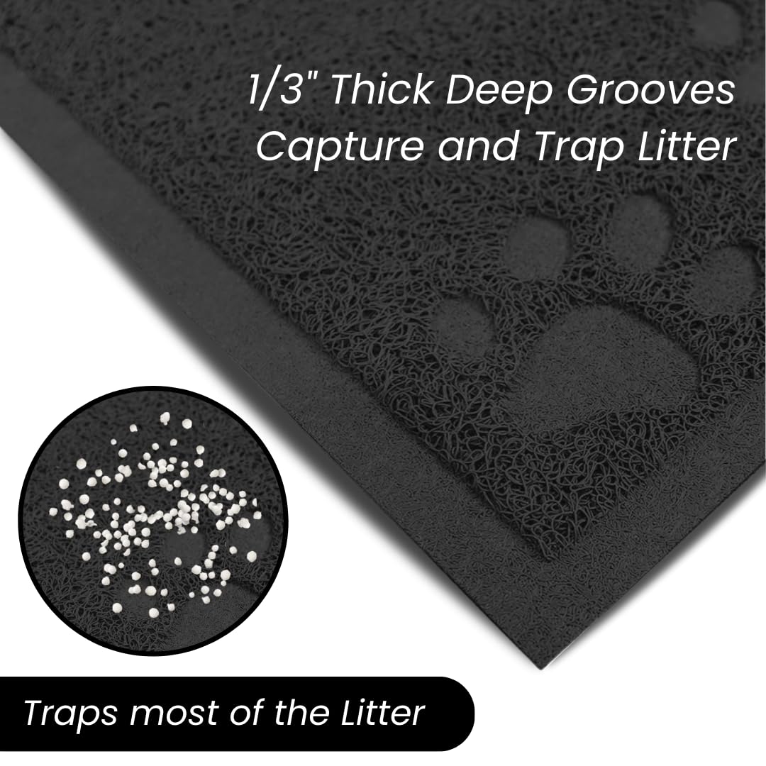 Andalus Extra Large Cat Litter Mat, Pack of 1 - Waterproof, Non-Slip & Easy to Clean Cat Litter Box Mat for Extra Efficient Pet