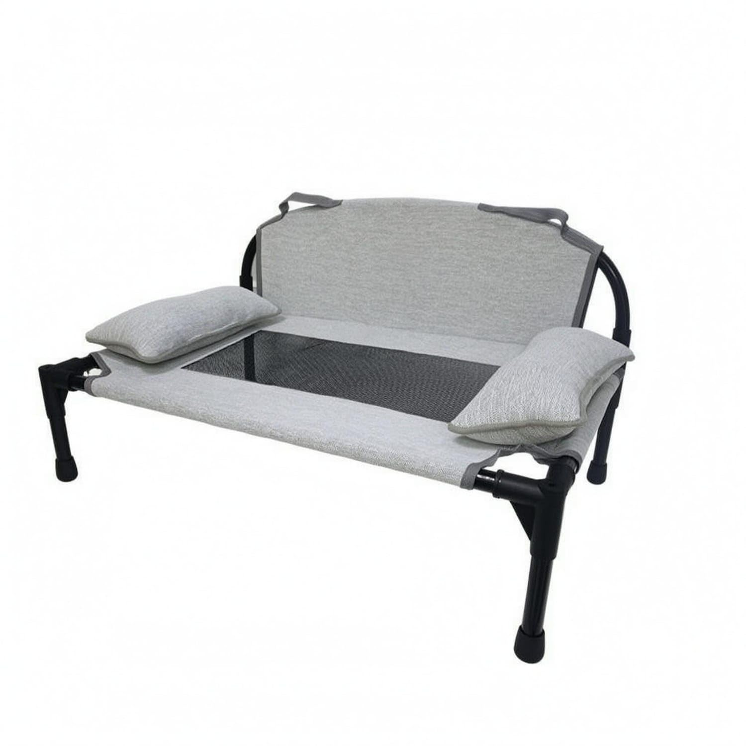 Side Cushion Cushions Elevated Pet Bed Textile Cover Raised Pet Bed ChenilleLike Cylindrical Frame for Dogs, Cats, Chenille Bra