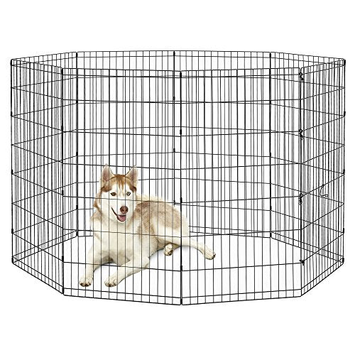 New World Dog Exercise Pen, 48" H X-Large Metal Playpen, No Door, Black, Model B558-48