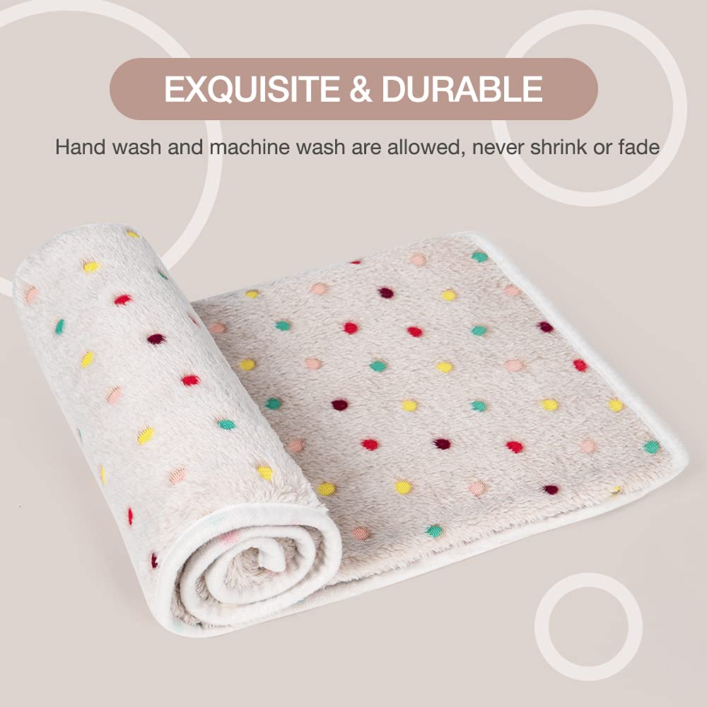 Dono 1 Pack 3 Dog Blankets, Soft Fluffy Fleece Pet Blanket Warm Sleep Mat Paw Print Design Puppy Kitten Throw Blanket Doggy Mat,