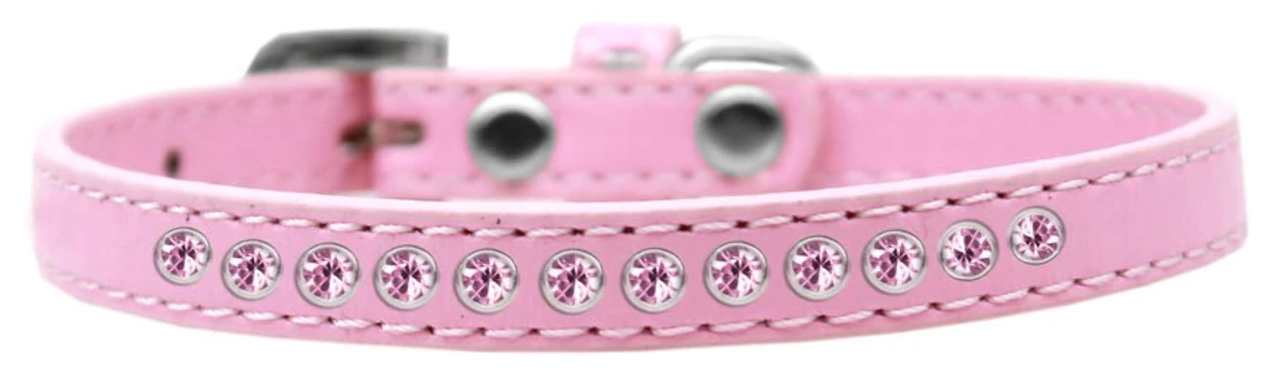 Dog, Puppy & Pet Fashion Collar, Light Pink Crystal Rimsets Lavender 8