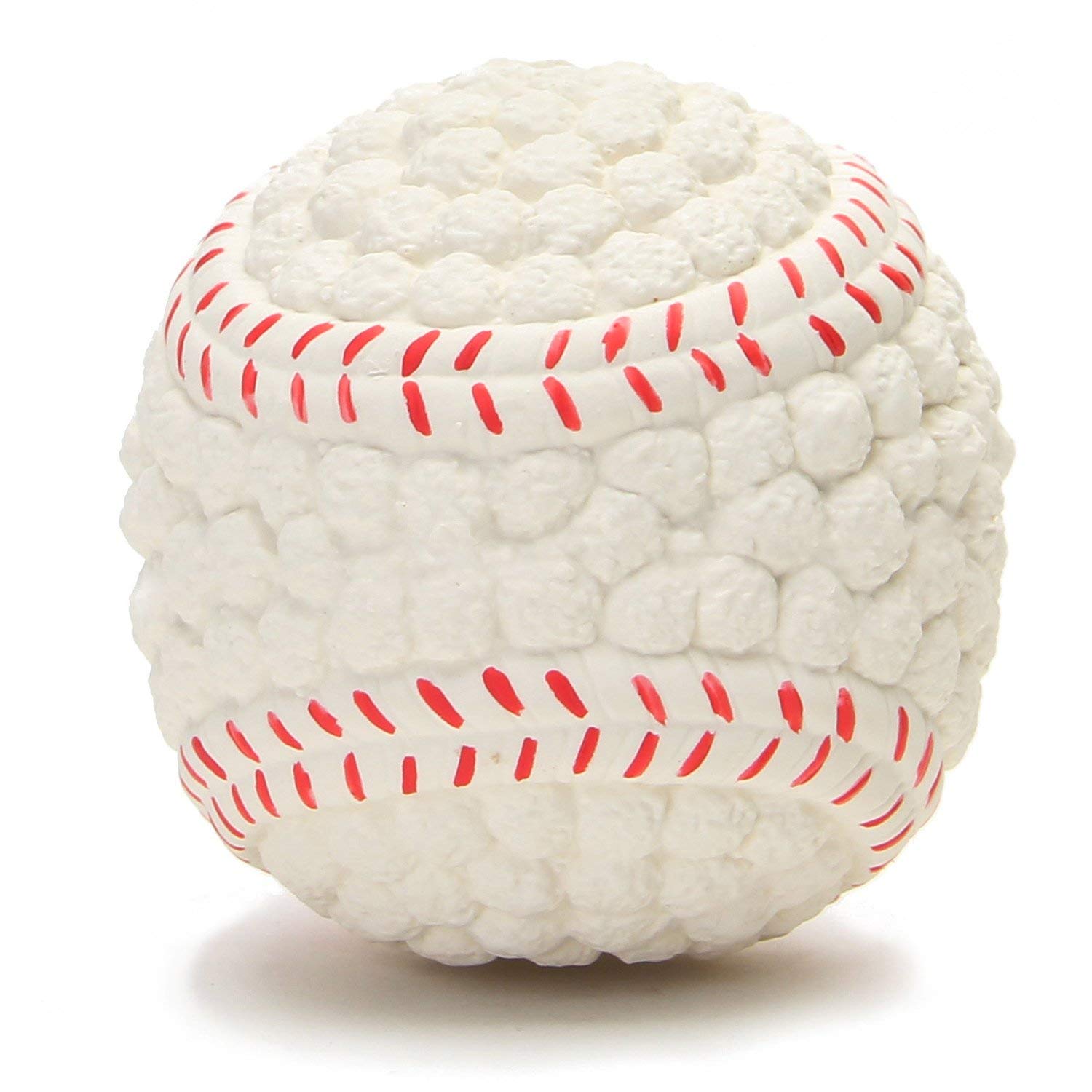 DOGTOWN Squeaky Bouncing and Floating Chew Ball Toy | NonToxic Soft Latex Interactive Training Fetch and Play Toy [ White  Lar