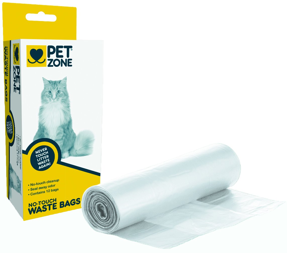 Pet Zone Universal No-Touch Cat Litter Bags, Kitty Litter Bags & Waste Bags (Litter Bags, Pet Waste Bags Great For Cat Litter Bo