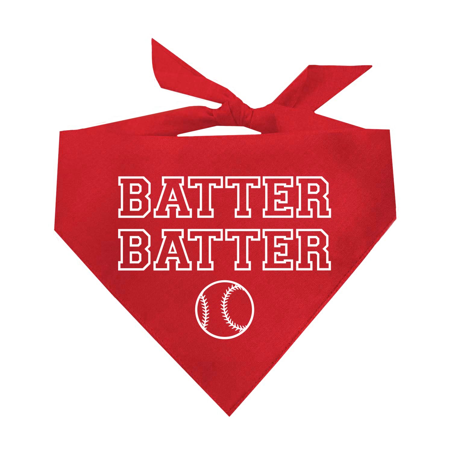 Batter Batter Baseball Dog Bandana (1050 Red, X-Small)