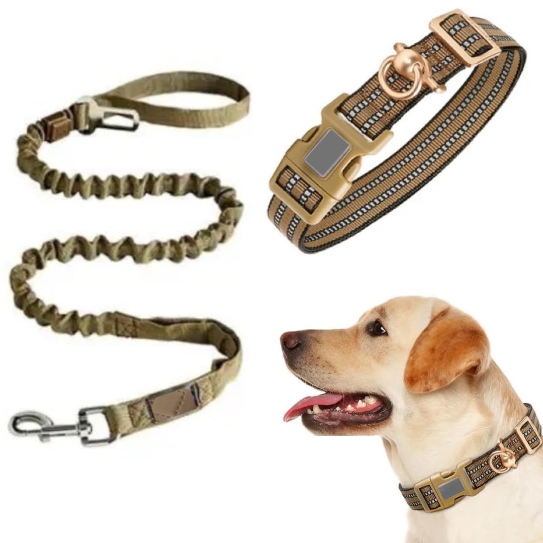 Trubest Dog Collar And 6Ft Leash For Medium Large Dogs Adjustable Soft Nylon Adjustable Training Collars With Heavy Duty Metal D