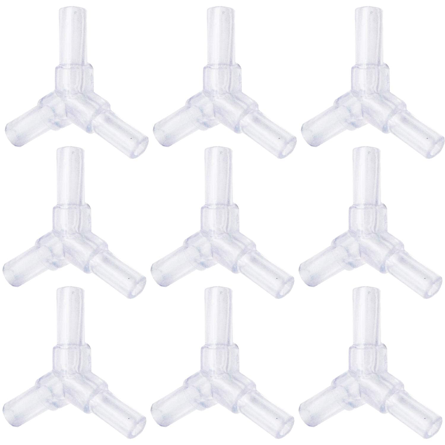 Xiaoyztan 60 Pcs Plastic 3-Way Y-Shape Aquarium Air Valves Splitter Pump Tubing Connectors