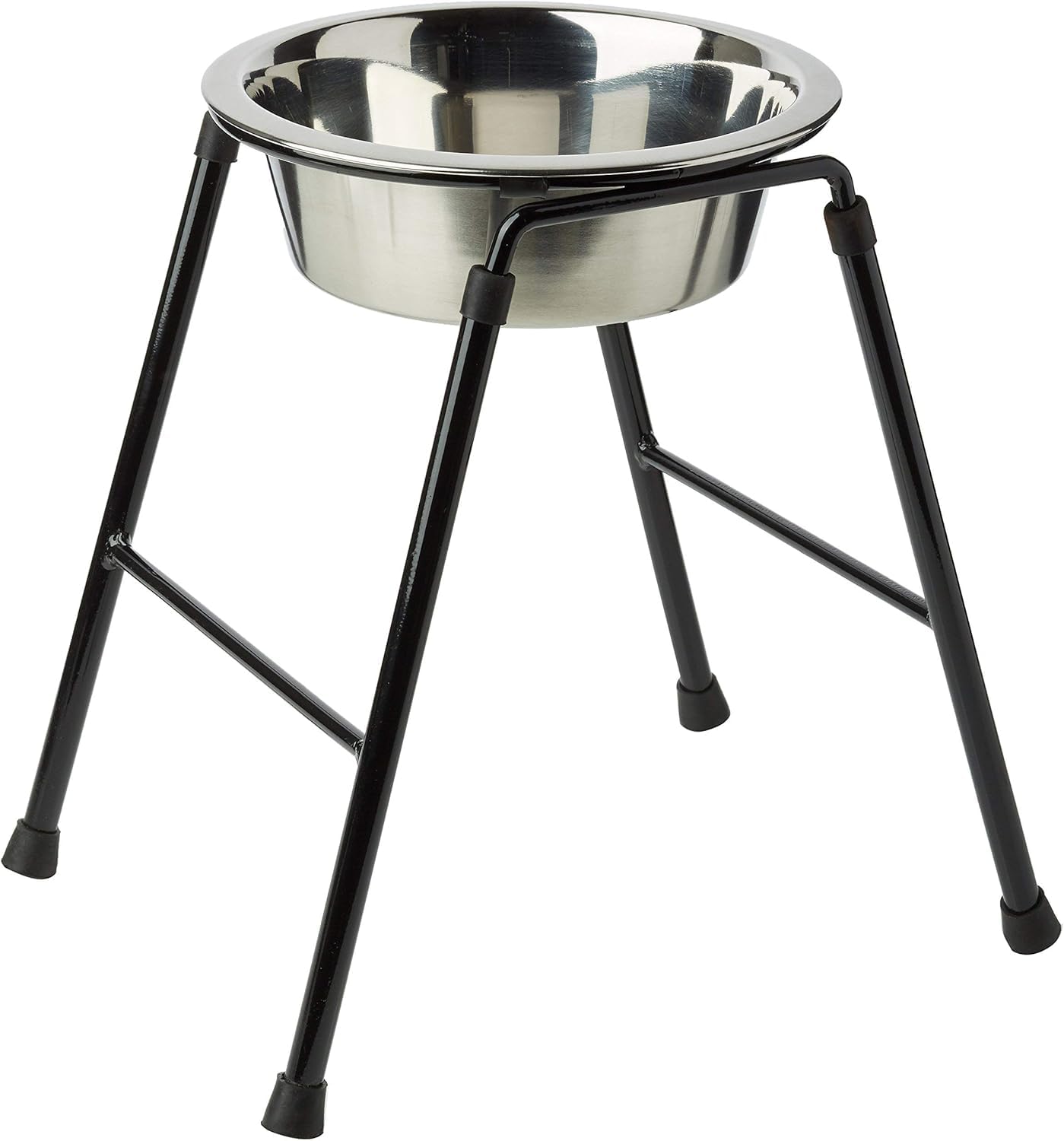 Unique Lifestyle Single Feeder High Stand With 1600 Ml Stainless Steel Dish, 13 Inch Tall | Raised Dog Bowl For Medium & Large B