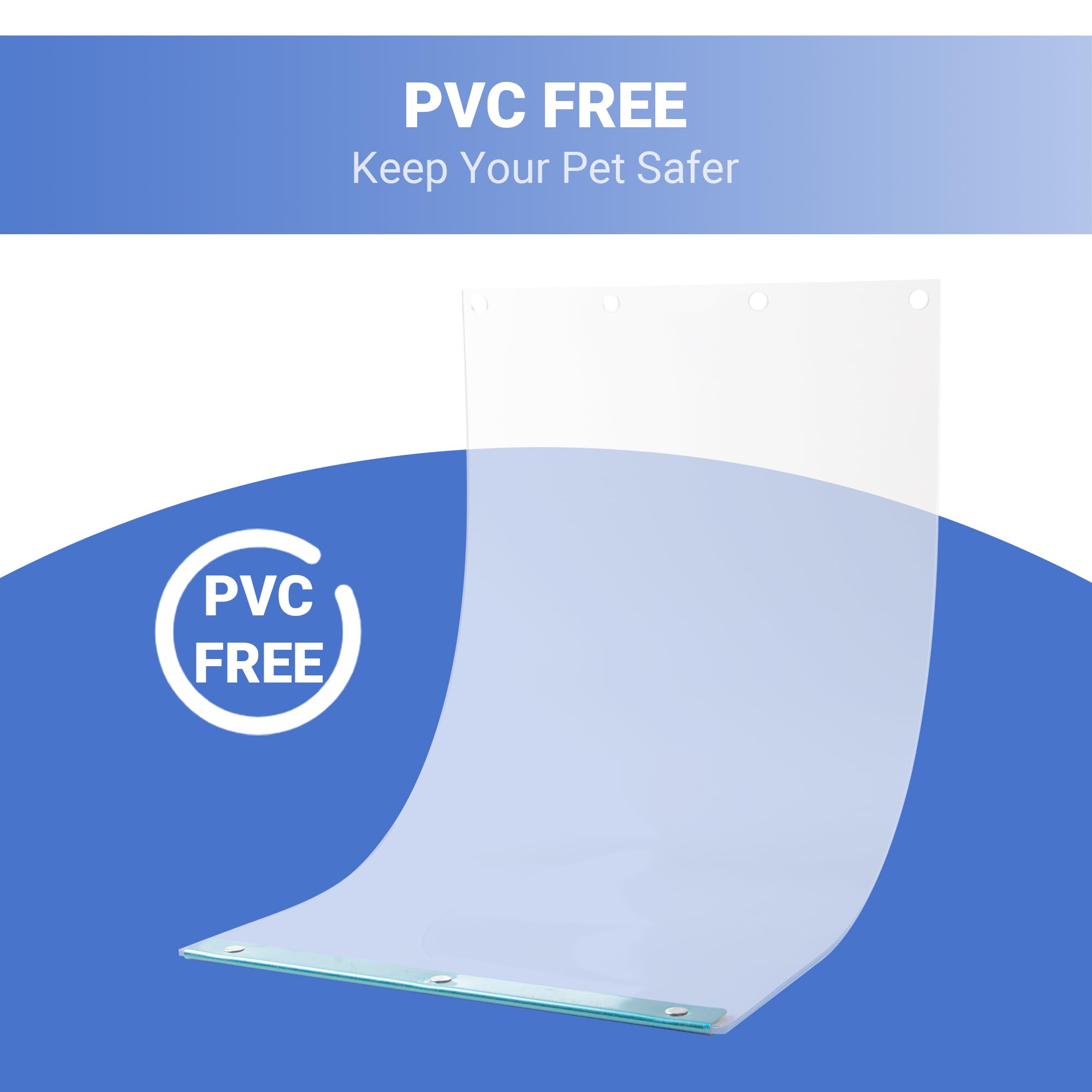 GVBLKGX Dog Door Replacement Flaps - 9.75" x 17", Transparent, BPA Free, Weather Resistant, Thermoplastic Polyurethane