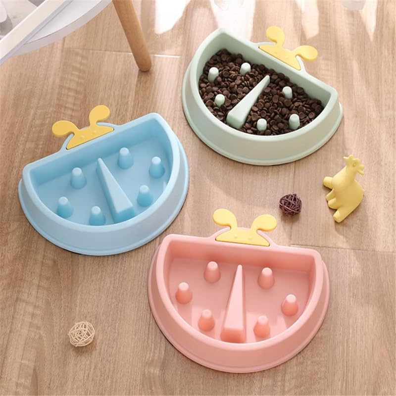 Dog Trust Slow Feeder Dog Bowls Small Breed, 1.5Cups Dog Food Dish For Fast Eaters, Puzzle Bowl For Small Dogs And Cats,Random C