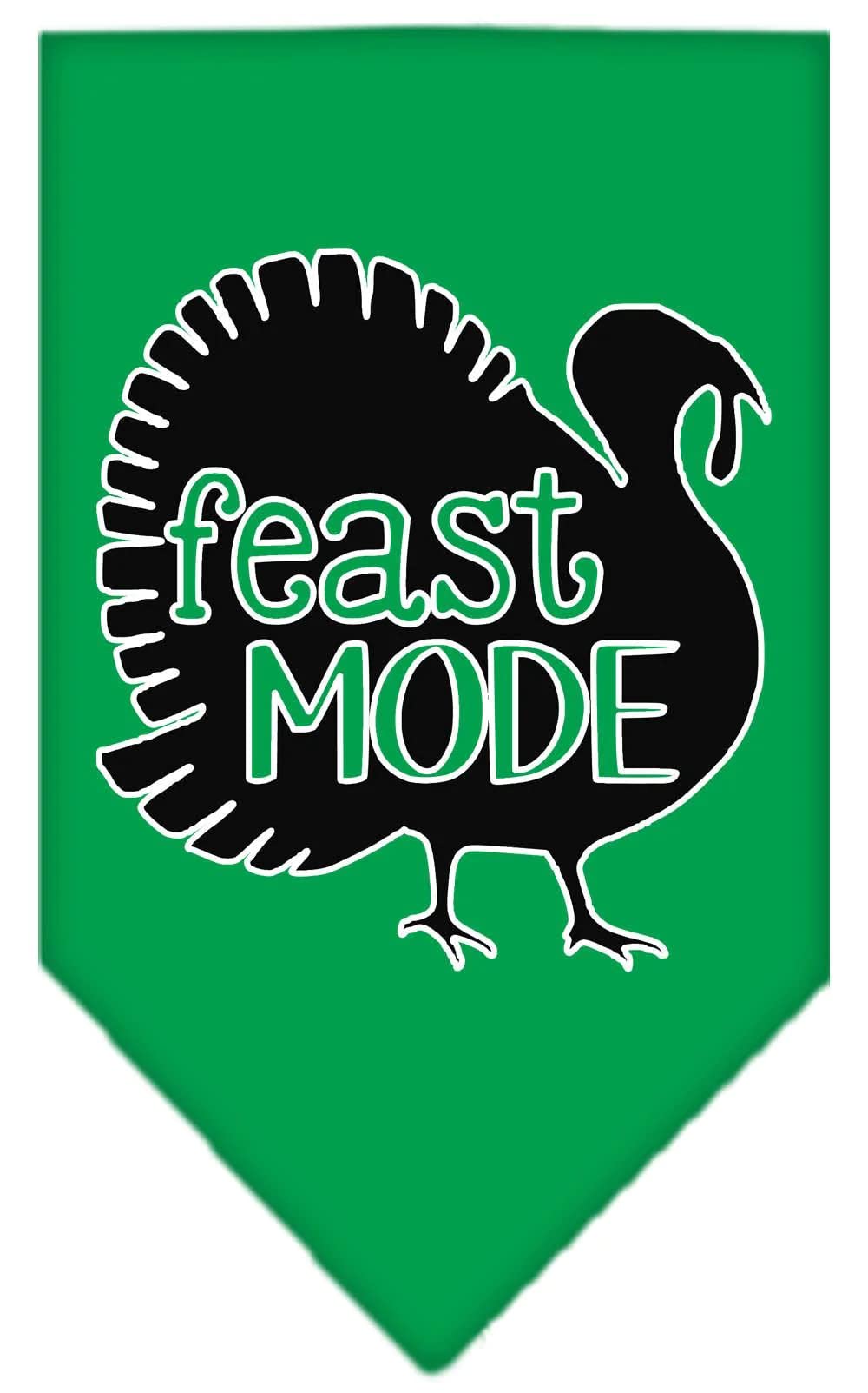 Mirage Pet Product Feast Mode Screen Print Bandana Light Pink Large
