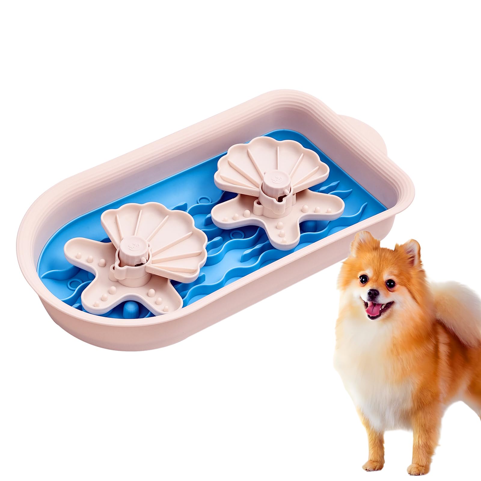 RuiXiangTeng Puzzle Feeder Slow Feeder Dog Bowls for Large Dogs with Non-Slip Base - Adjustable Speed Design, Removable Puzzle I