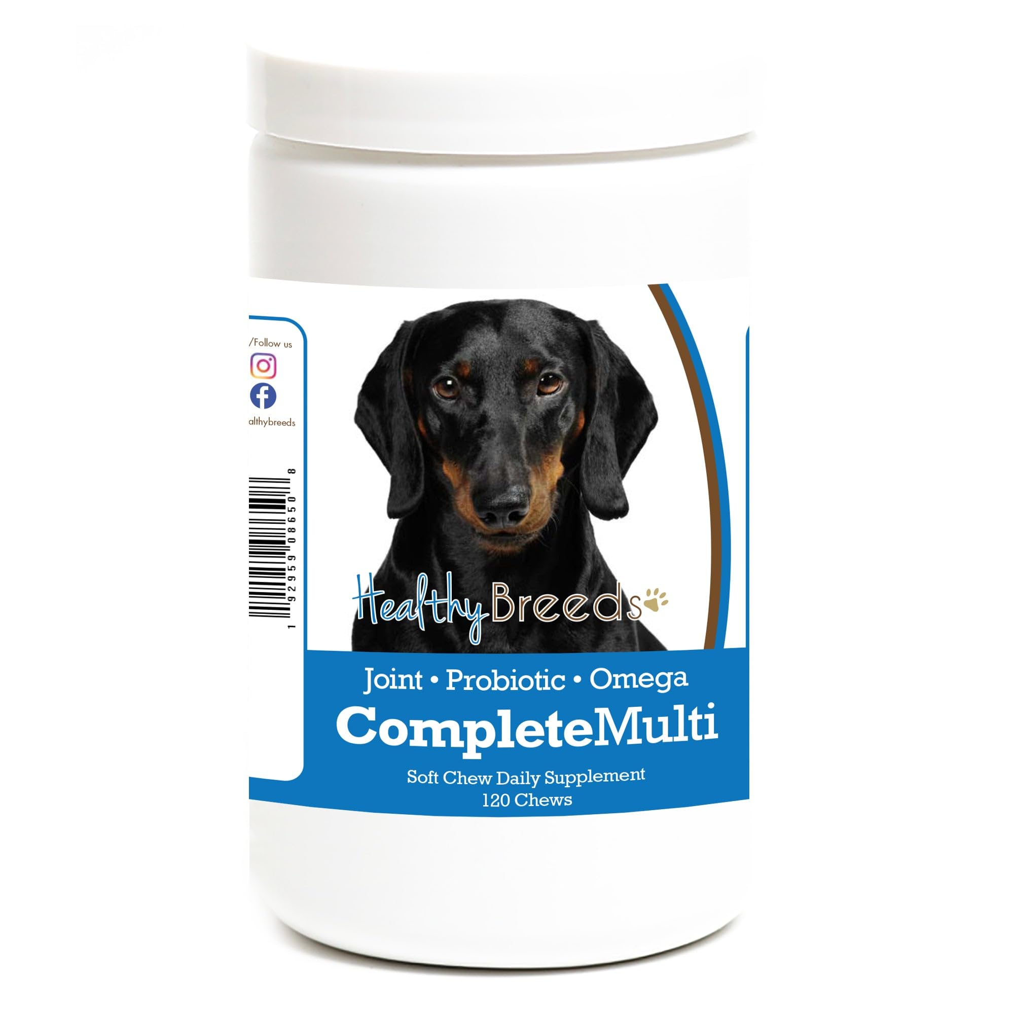 Healthy Breeds Dachshund All in One Multivitamin Soft Chew 120 Count