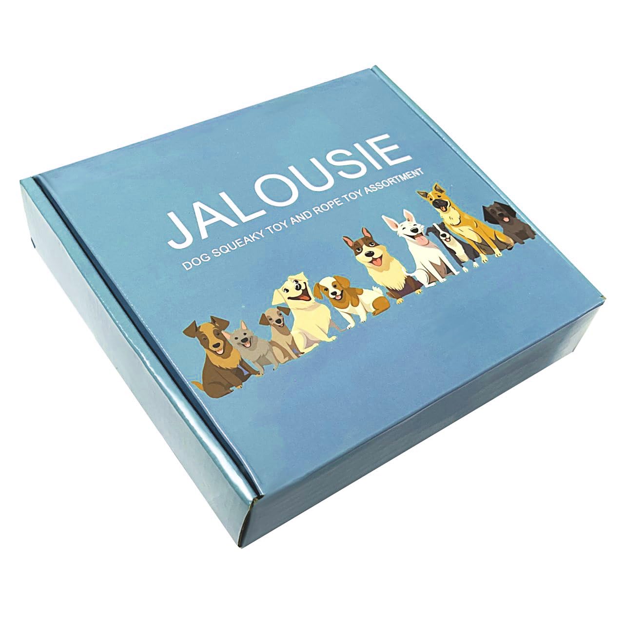 Jalousie Multipack Dog Squeaky Toys Dog Toy Bulk Dog Toy - Dog Toys For Pets Dogs For Small Medium Large Dogs (12 Pack Rope And