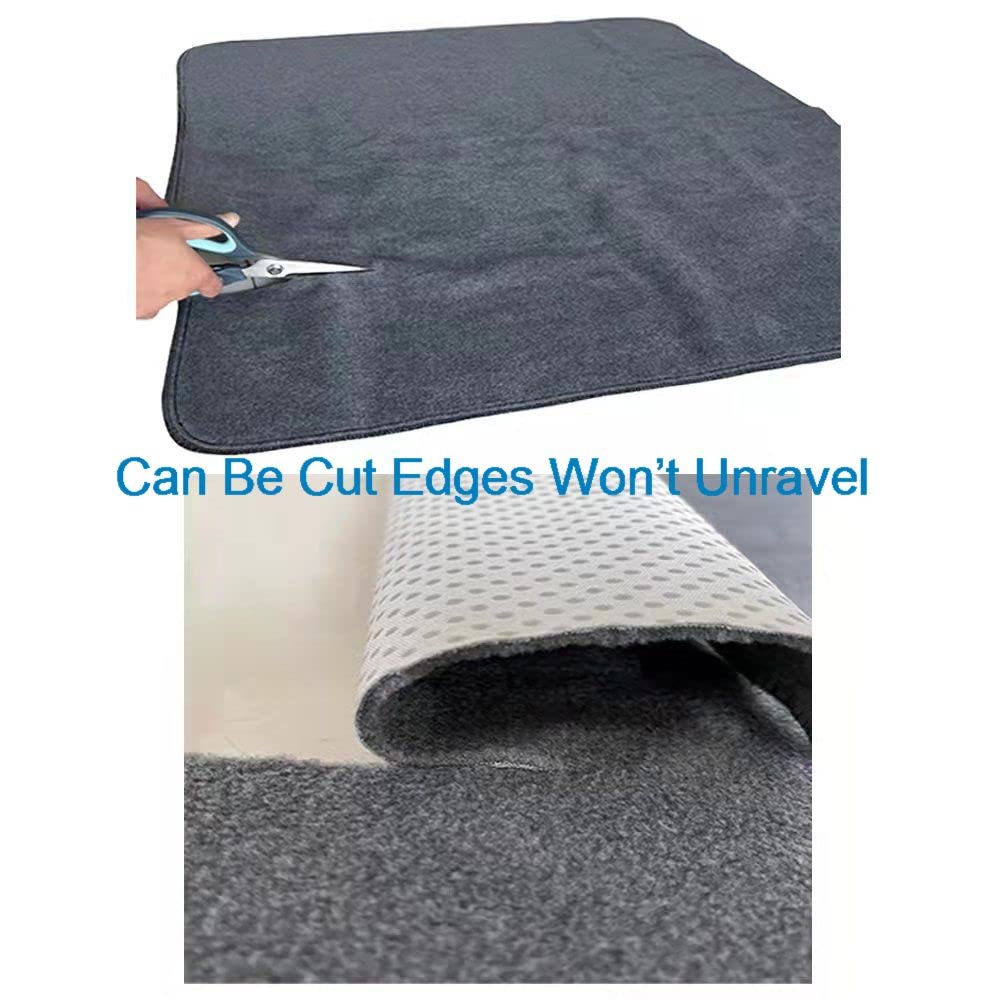Peepeego 2PCS Washable Non-Slip Pee Pads, 54"x54", Gray Polar Fleece, Fast Absorbent, Waterproof for Dogs, Training & Whelping