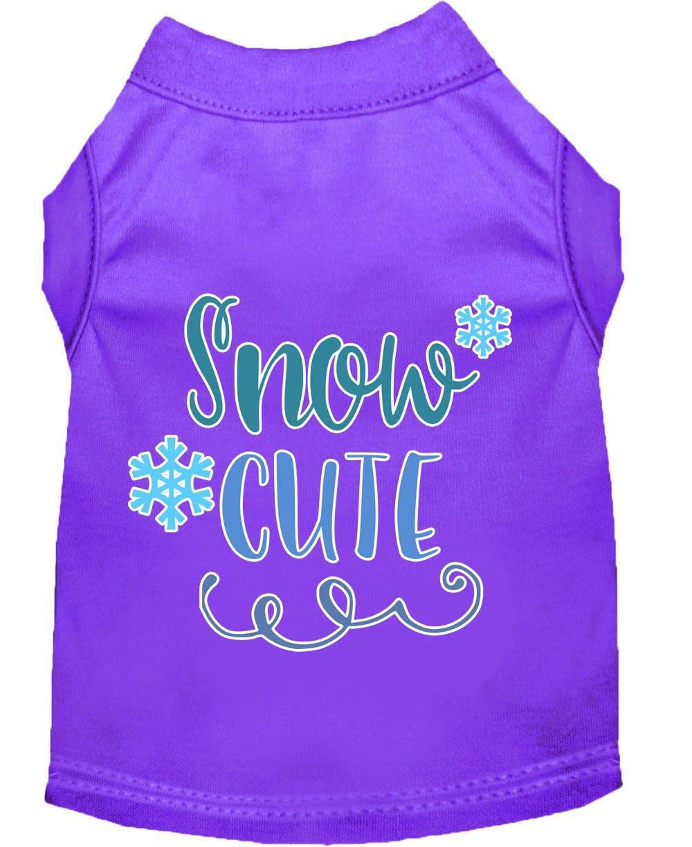 Christmas Pet Dog & Cat Shirt Screen Printed, "Snow Cute" Green 2XL (20-25 lbs.)