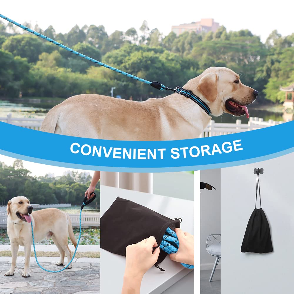 Rttochfy Dog Leash Reflective Rope: 2/4/5/6Ft Heavy Duty Dog Leash For Small Medium Large Dogs Nylon Puppy Leash With Soft Padded Handle For Outside Walking Running