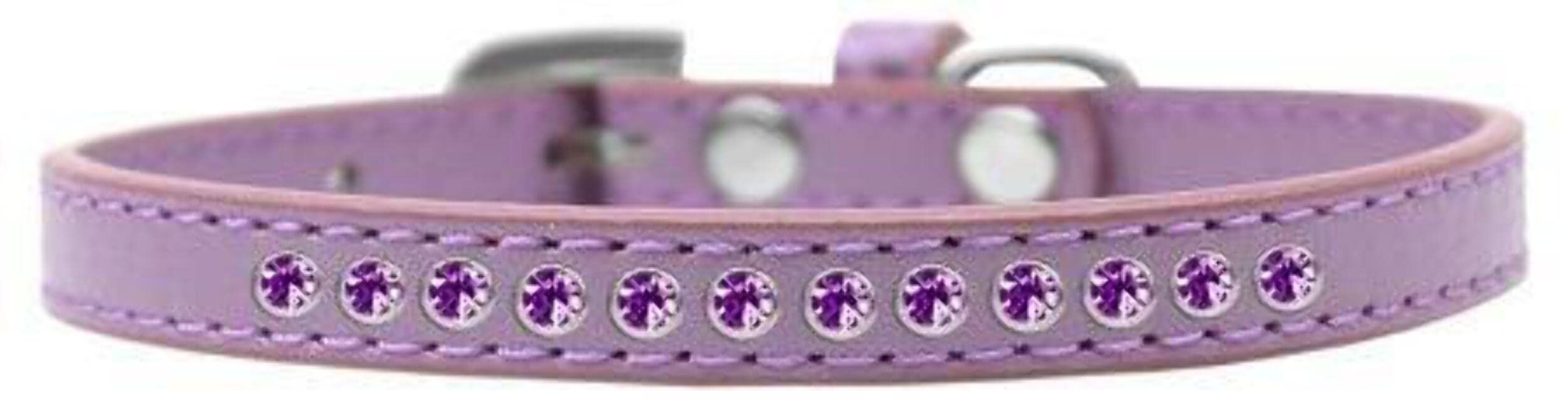 Mirage Pet Products Purple Crystal Lavender Puppy Dog Collar, Size 12