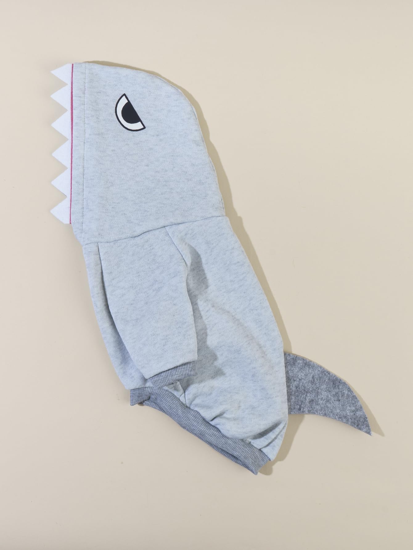 Qwinee Shark Dog Hoodie Dog Warm Jacket Coat Puppy Sweatshirt Christmas Halloween Dog Costume Cosplay Winter Dog Clothes Pet Apparel For Small Medium Dogs Cats Kitten Grey S