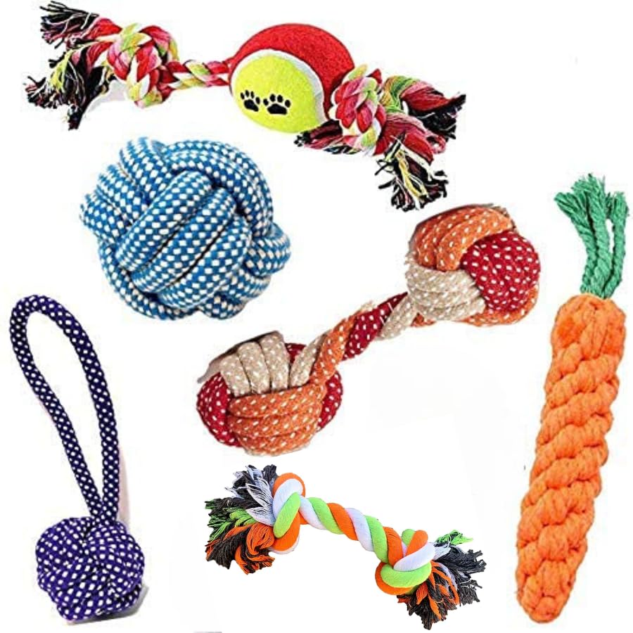 Kittupet Dog Rope Toys Puppy Small And Medium Dogs Dogs Interactive Durable Washable Cotton Dog Chew Rope Toys Teeth Cleaning Pa
