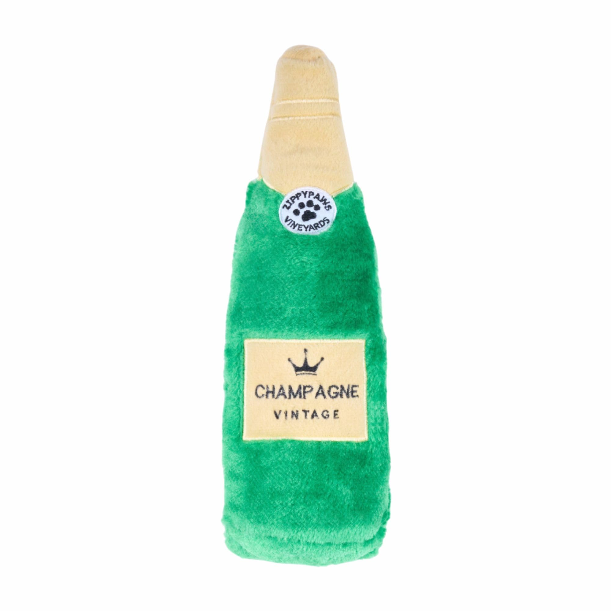 Barkbutler X Zippy Paws Happy Hour Crusherz Champagne Dog Toy  Plush & Squeaky Toys For Dogs With Reusable Bottle Cap, Dog Toys