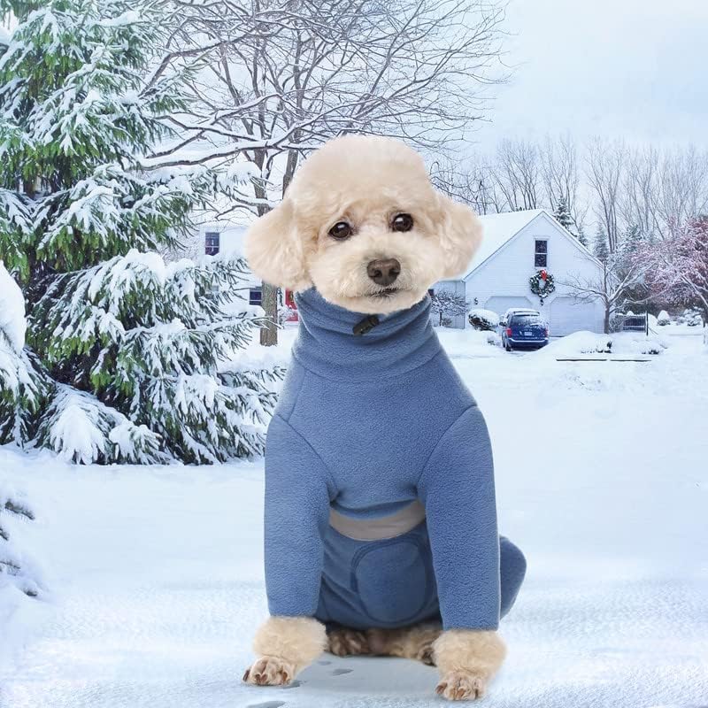 Dog Coats For Small Dogs, Polar Fleece Dog Pajamas Bodysuit For Small Medium Dogs, Dog Winter Jacket, Puppy Onesies Tie Dye Jumpsuits, Dog Full Body Vest, Dog Four-Legged Warm Clothes
