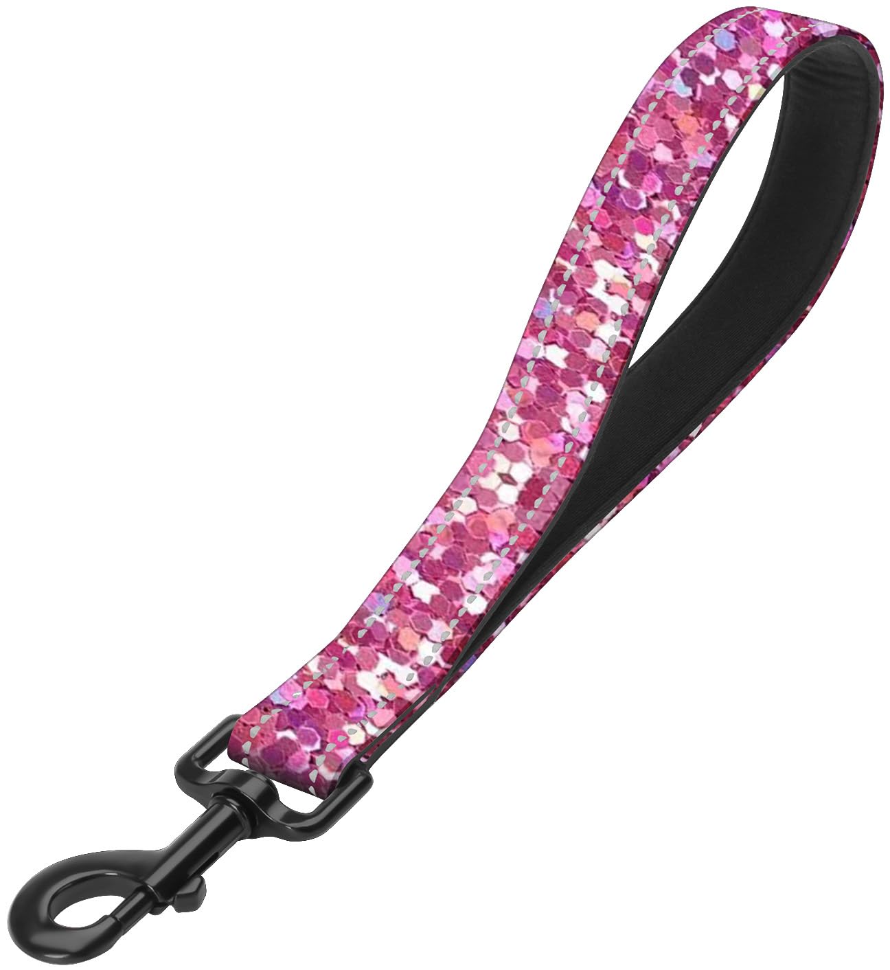 Short Dog Leash With Reflective Nylon Padded Handle For Training Control - Large And Medium Sized Dogs (Gravel)