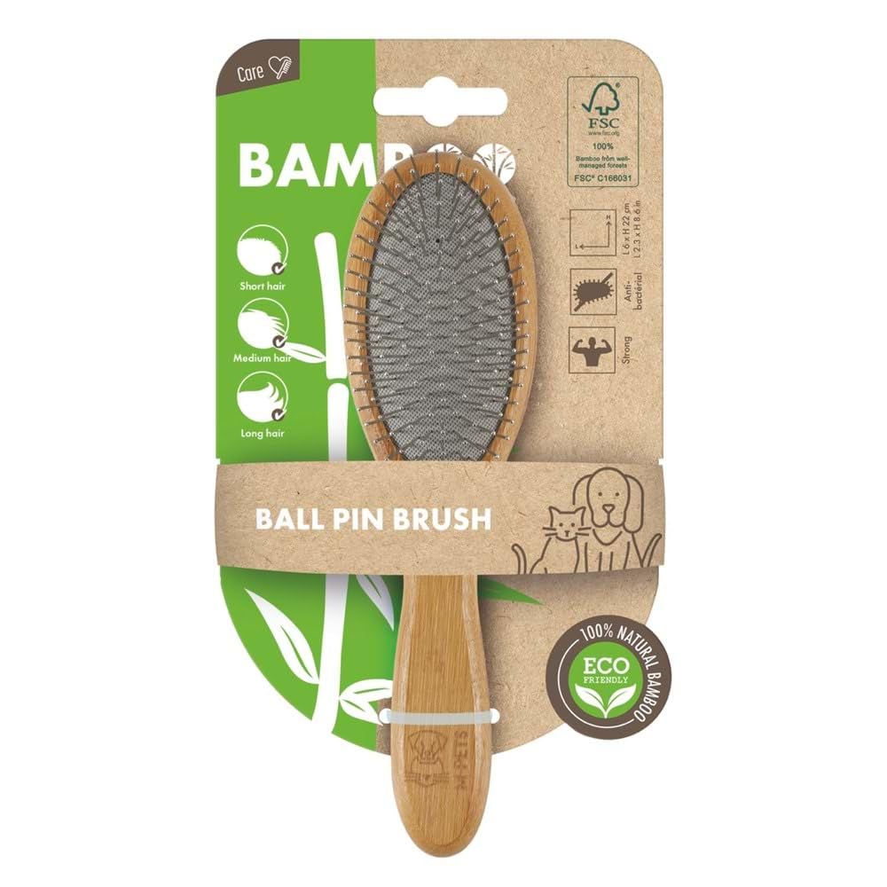 MPets Bamboo Ball Pin Brush