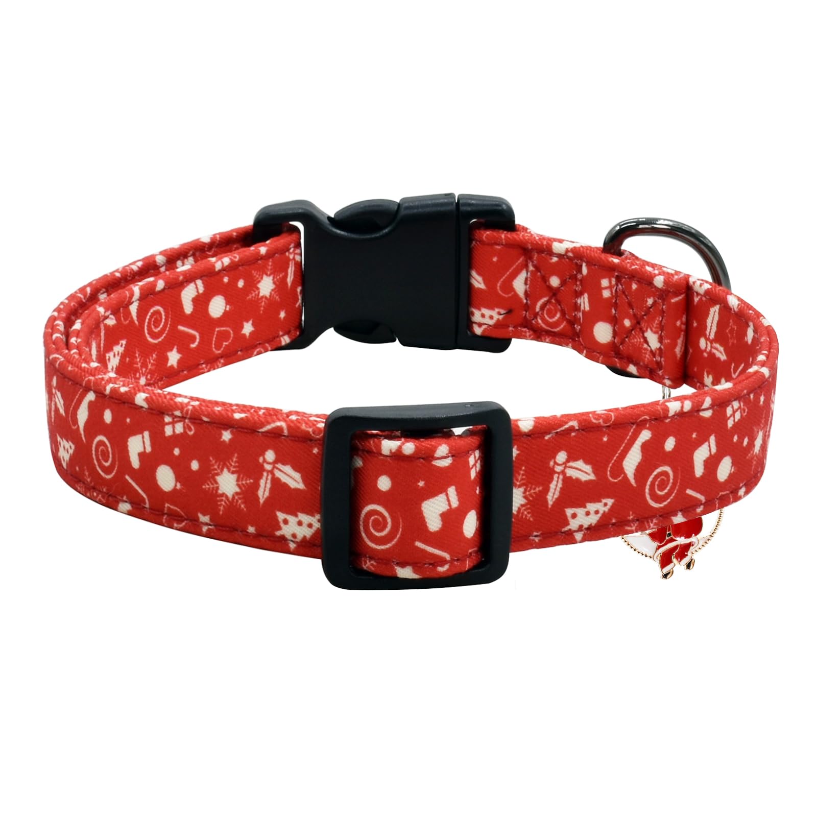 Christmas Dog Collar With Pendant, Durable And Soft Cotton Dog Collars For Small Large Female And Male Dogs Pets(Christmas S)