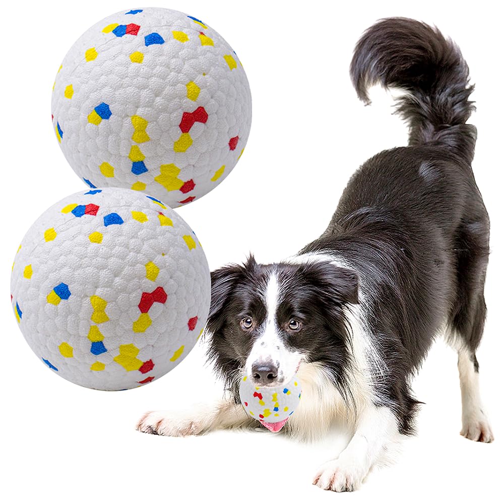 Lievuiken Dog Balls Toys For Aggressive Chewers, Indestructible Durable Bouncy Floating Balls For Dogs To Fetch, Durable Solid Rubber Ball For Training Dog(2 Pcs)