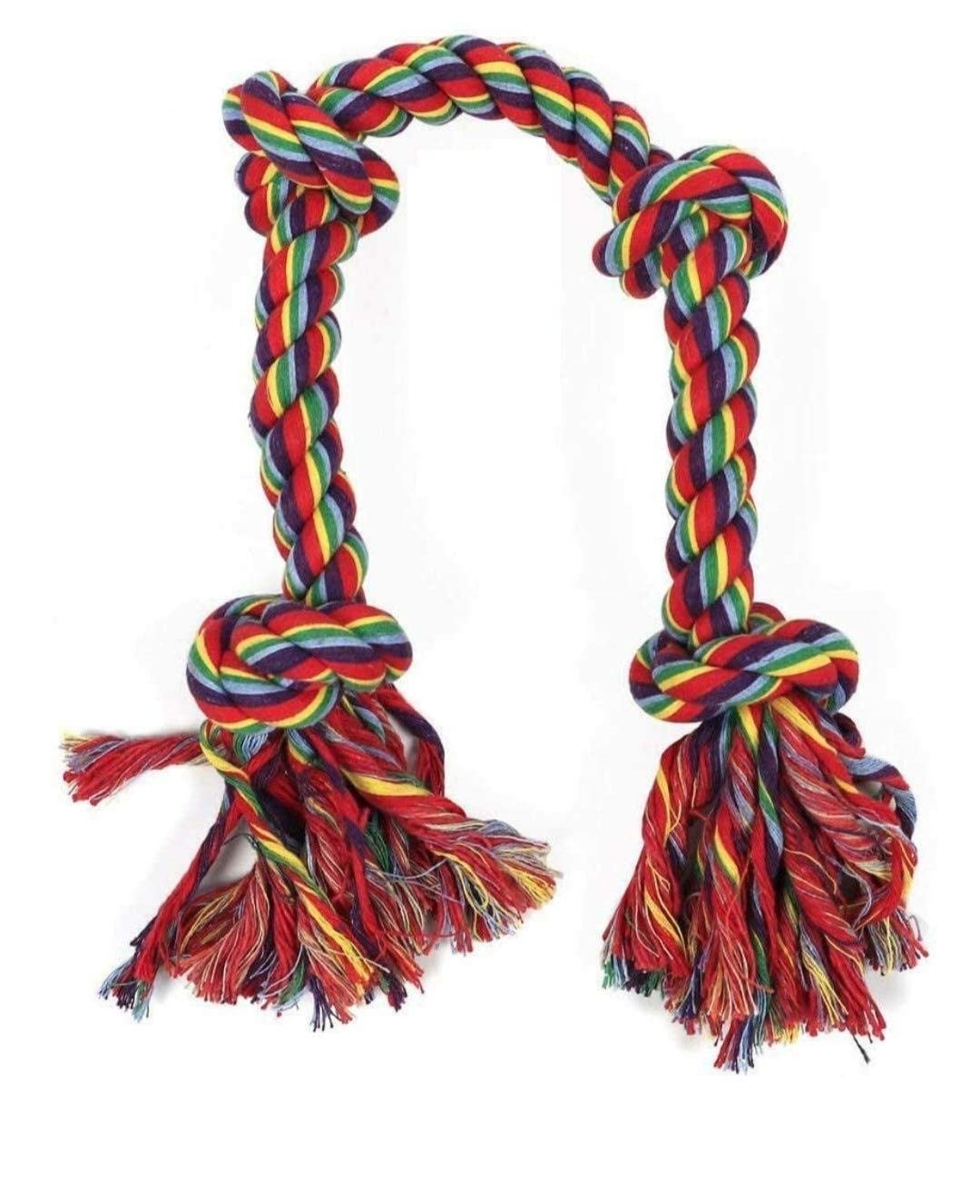 Pet Guard Toss & Tug Rope Dog Toy, Dental Chew Biting Teething Dog & Puppies Toys