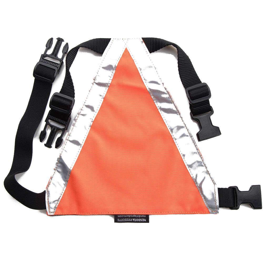 Mendota Pet Visi Vest - Reflective Dog Vest - Made in The USA - Large Orange