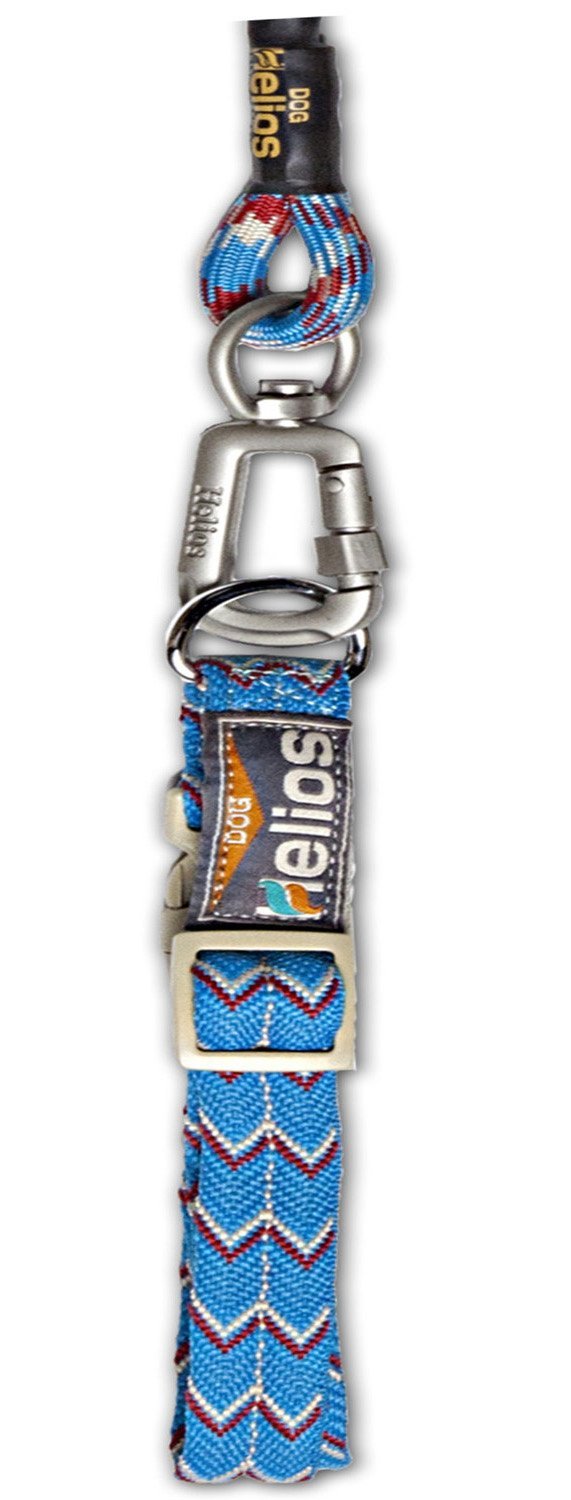 Helios Dura-Tough Easy Tension 3M Reflective Pet Leash And Collar, Medium, Blue